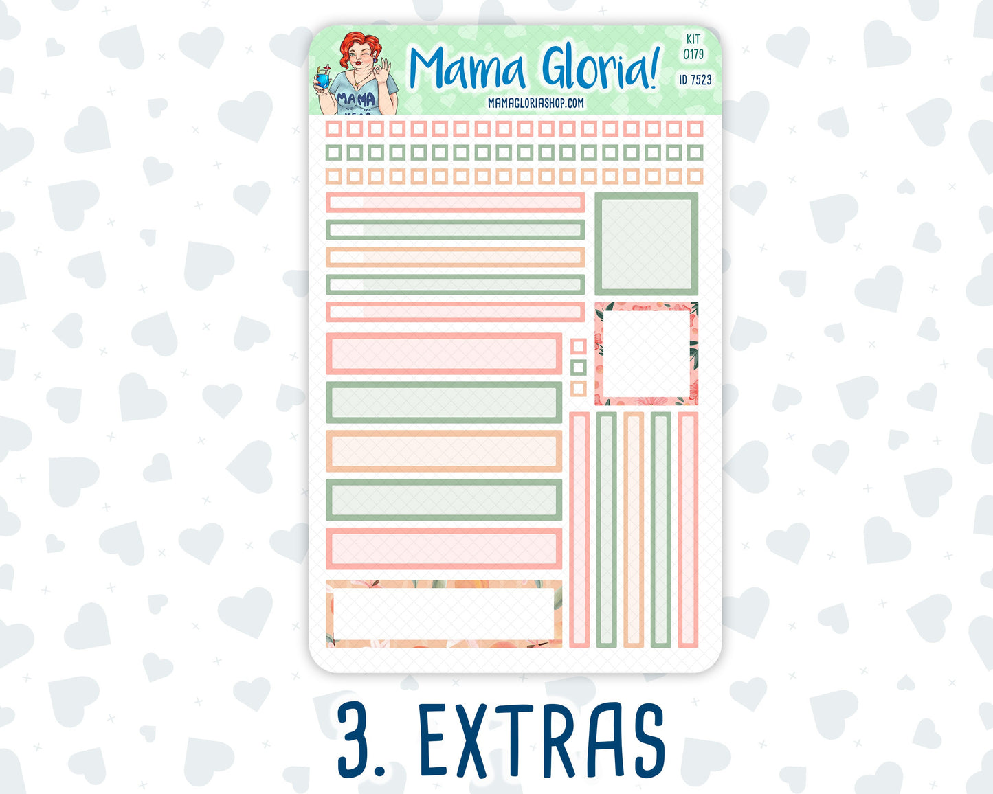 Kit 0179- 7x9 Daily Duo - Peaches- August- Summer- Planner