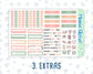 Kit 0179 - 7x9 - Peaches - August- Summer- Weekly Kit For EC Horizontal Planners