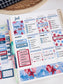 Kit 0224 - 1.5" Wide Column - Weekly Kit - July - Patriotic Parade  - For Vertical & Hourly Planners