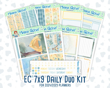 Kit 0181- 7x9 Daily Duo - Camping - August- Summer- Planner