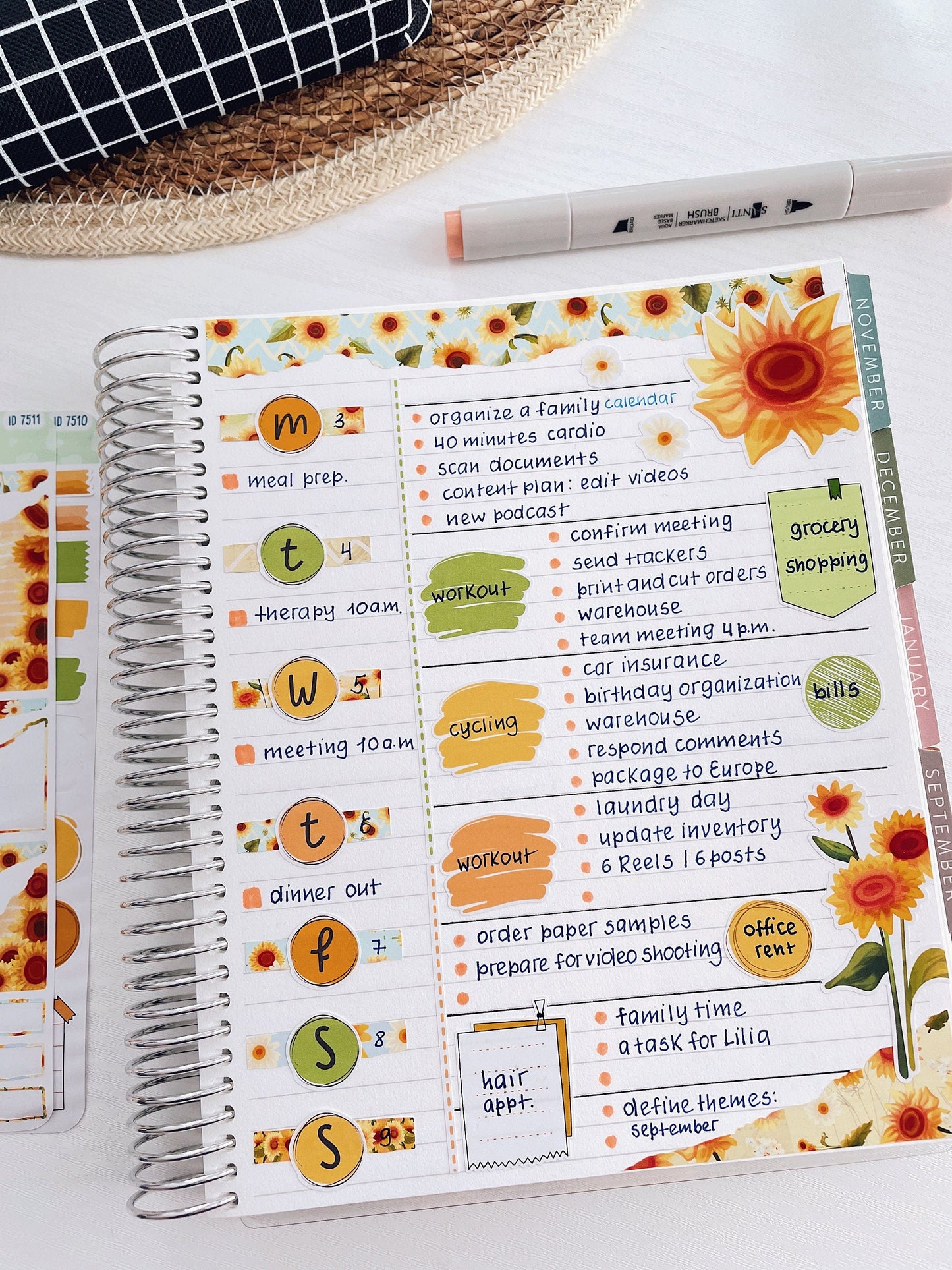 Kit 0261 - Journaling Kit - For Planners | Notebooks - April - Llama Spring