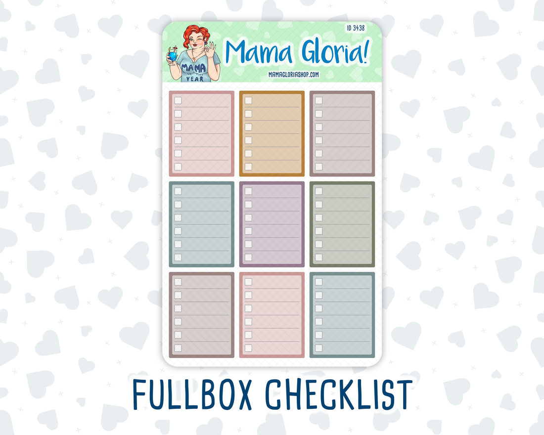 Full Box - Checkbox - Checklist - Stickers For Planners – mamagloriashop