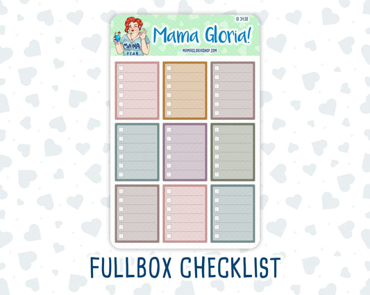 Full Box - Checkbox - Checklist - Stickers For Planners