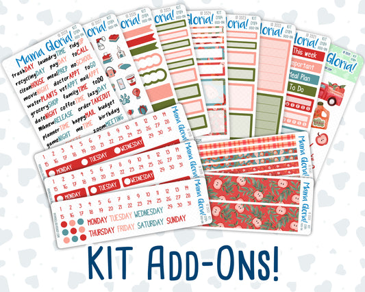 Kit 0184 Add Ons - Apple Cider - September- Autumn - Planner Stickers - Kit 2024