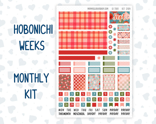 Kit 0184 Hobonichi Weeks – Monthly – Apple Cider - September - Autumn