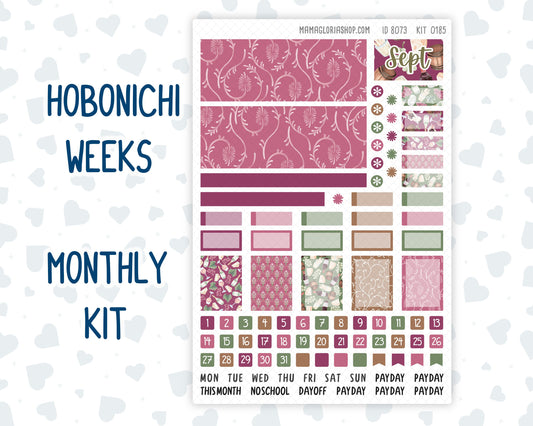 Kit 0185 Hobonichi Weeks – Monthly – Wine Time - September - Autumn