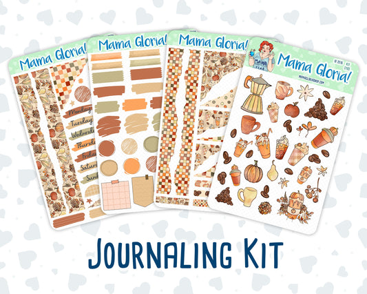 Kit 0183 - Natl.Coffee Day - Journaling Kit - September- Autumn- For Planner - Notebook - Journal