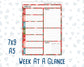 Kit 0184- Week At A Glance - Apple Cider - For 7x9 & A5 Planners - Notebooks - September- Autumn