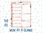 Kit 0186- Week At A Glance - Workspace Vibes - For 7x9 & A5 Planners - Notebooks - September- Autumn