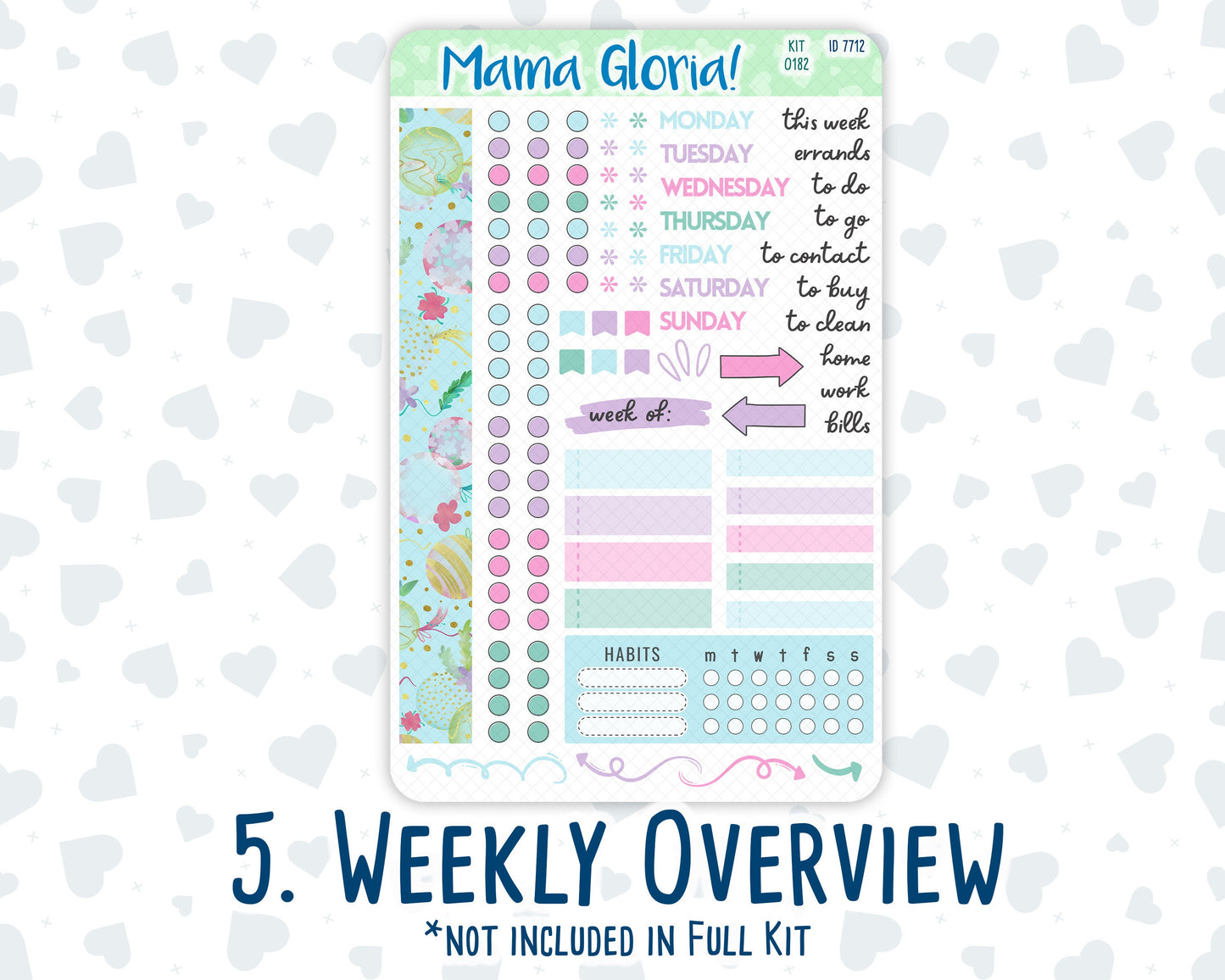 Kit 0182- 7x9 Daily Duo - Birthday - EC Planner