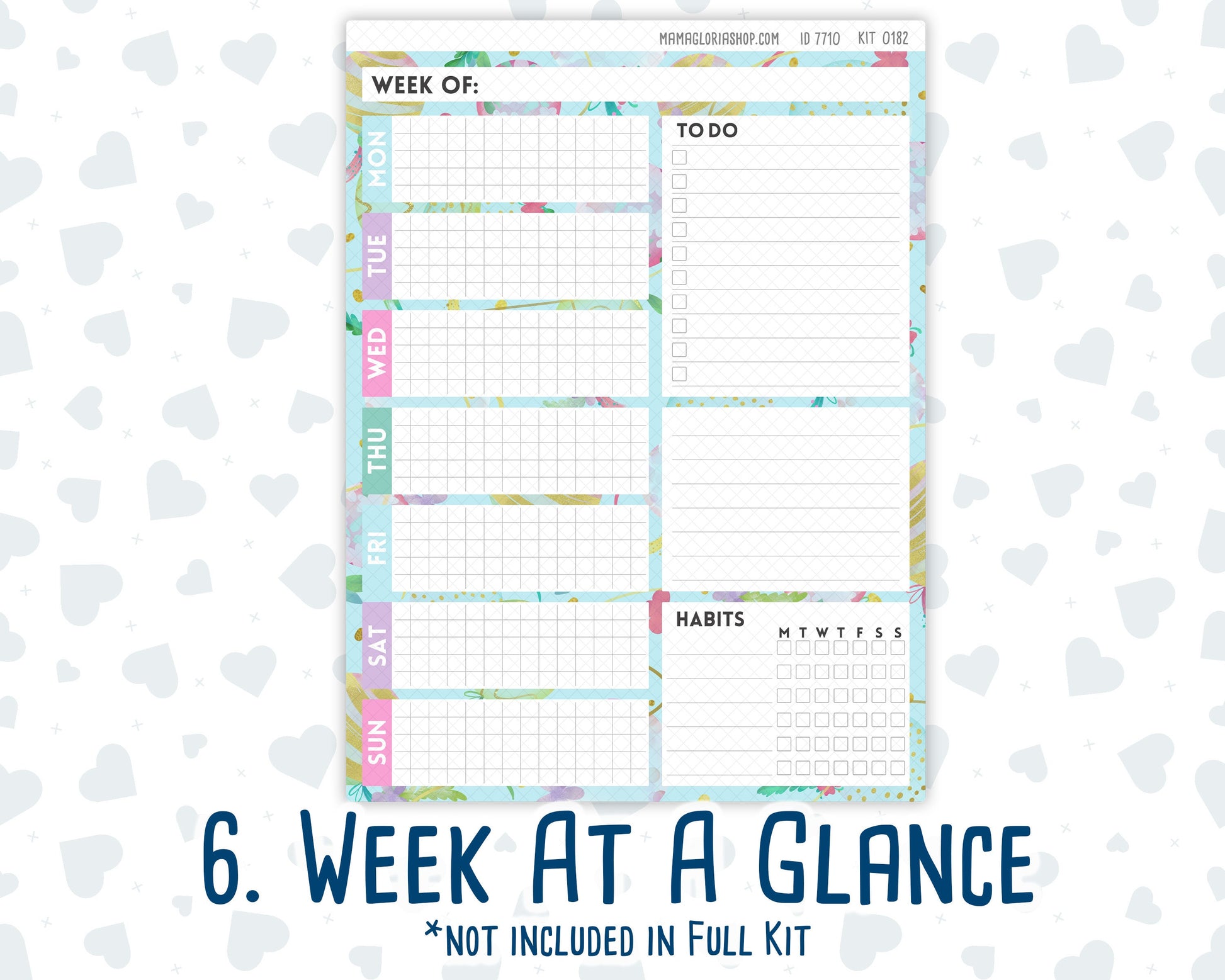 Kit 0182- 7x9 Daily Duo - Birthday - EC Planner