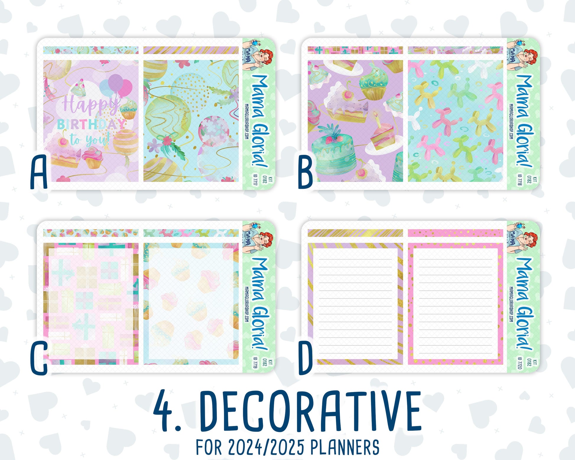 Kit 0182- 7x9 Daily Duo - Birthday - EC Planner