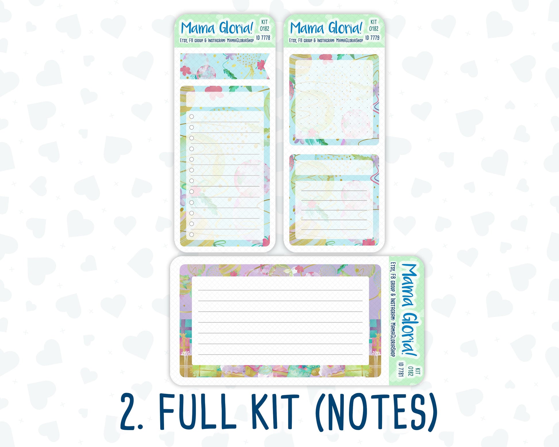 Kit 0182 - A5 - Birthday - Notes Pages - Dashboard Kit - Productivity Page