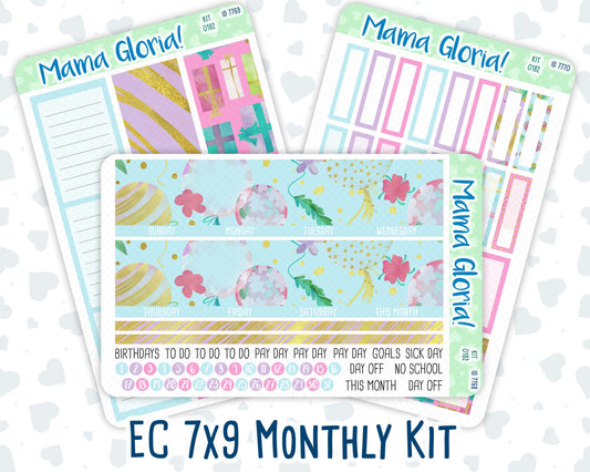 Kit 0182 - 7x9 - Monthly - Birthday - For EC Planners