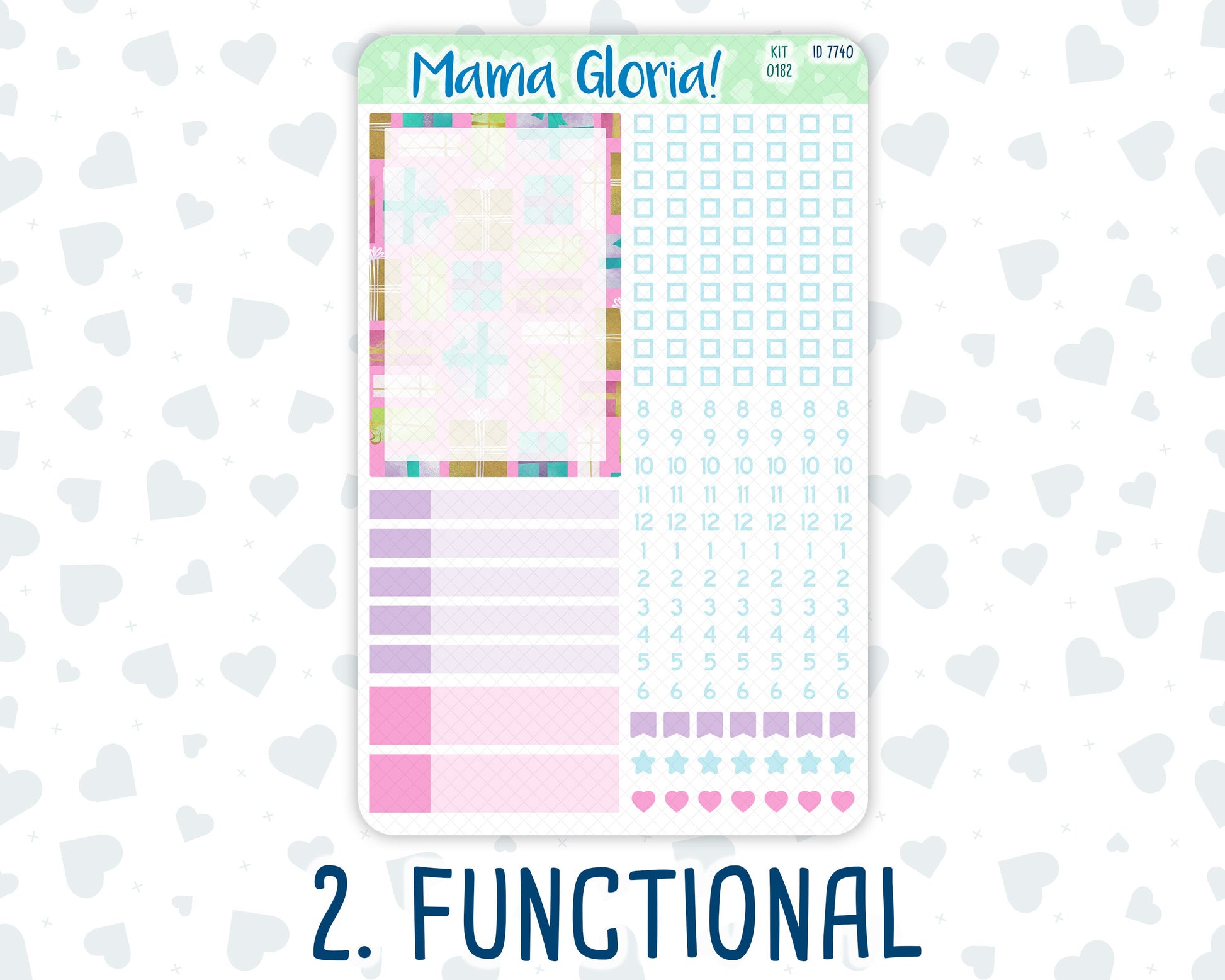 Kit 0182 - A5 Compact Vertical - Birthday - Weekly