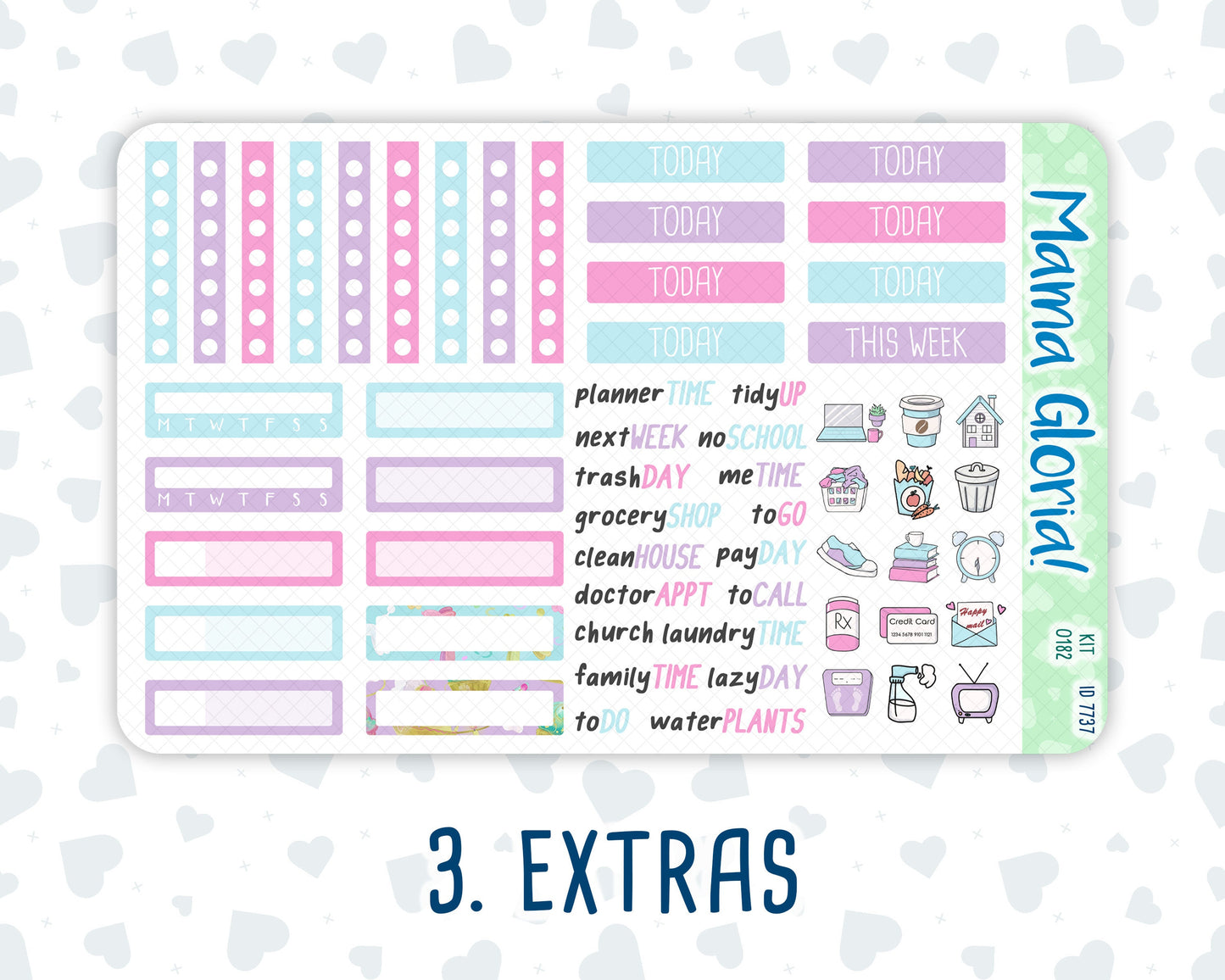 Kit 0182 - 7x9 - Birthday - Weekly Kit For EC Horizontal Planners