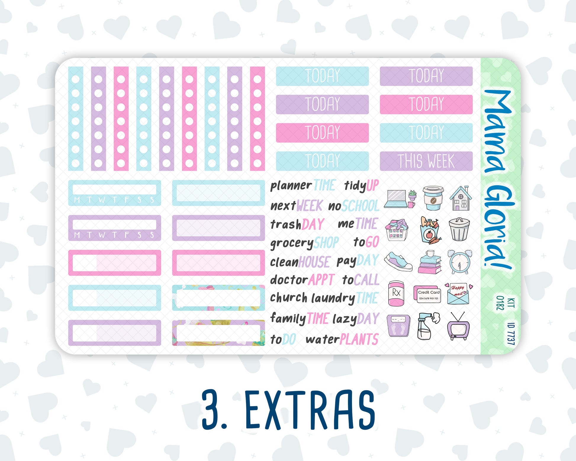 Kit 0182 - 7x9 - Birthday - Weekly Kit For EC Horizontal Planners