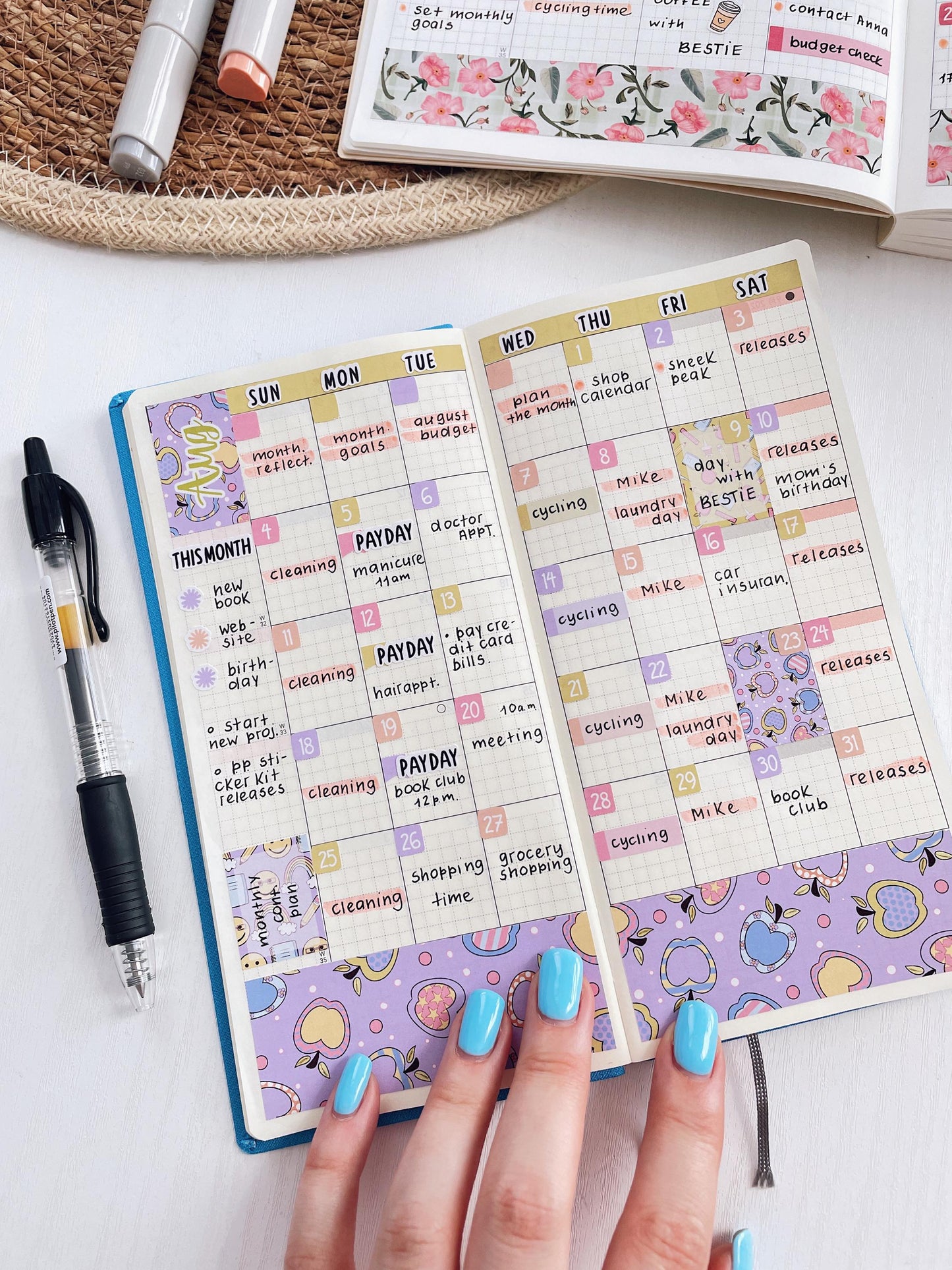 Kit 0262 - Hobonichi Weeks - Monthly Kit - April - Spring Puffs