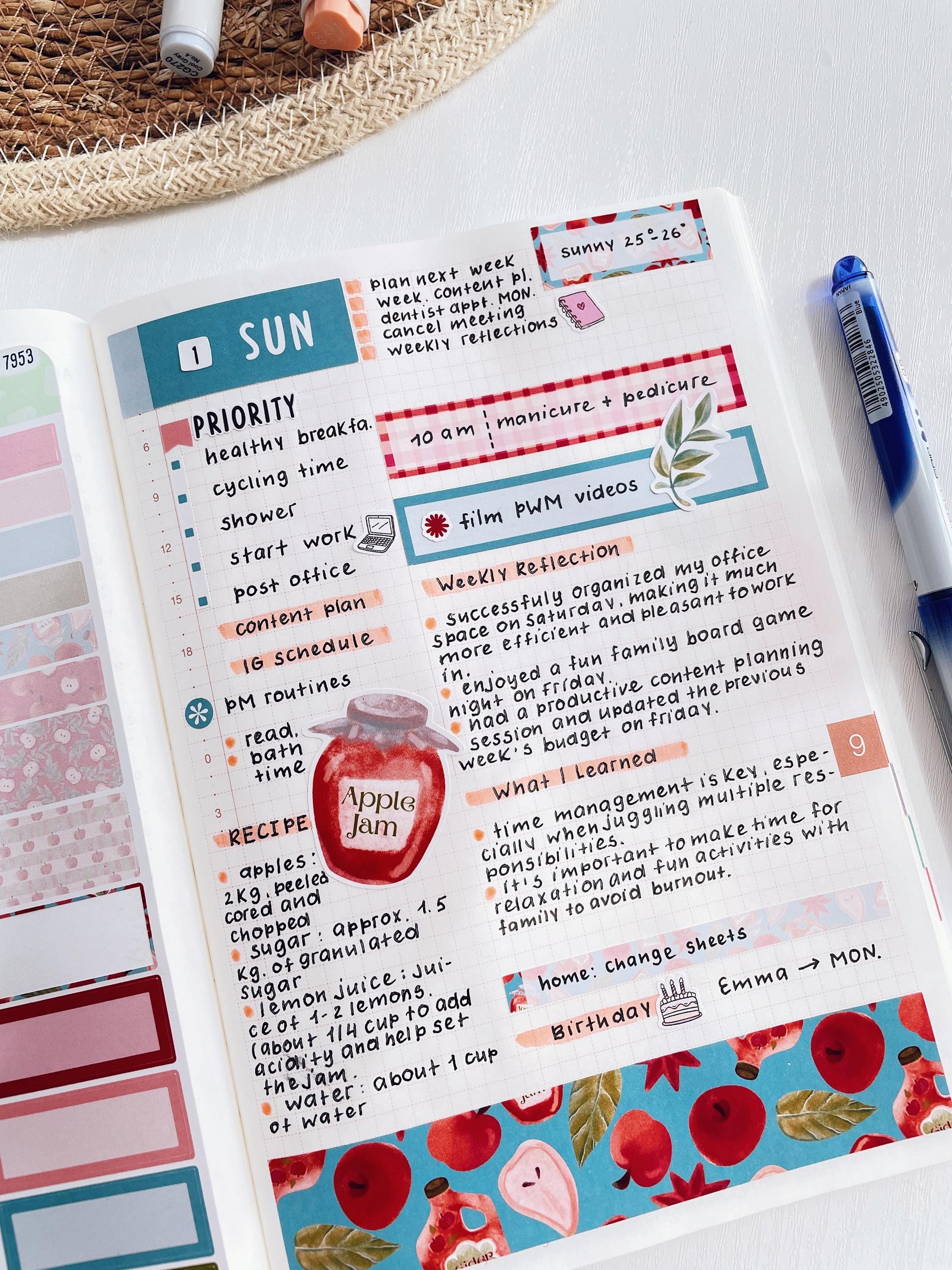 Kit 0210- A6 Hobonichi Cousin – Daily Kit - Paris Dream - March