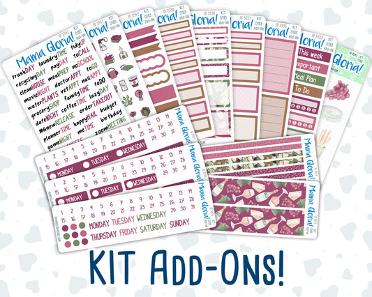 Kit 0185 Add Ons - Wine Time - September- Autumn - Planner Stickers - Kit 2024