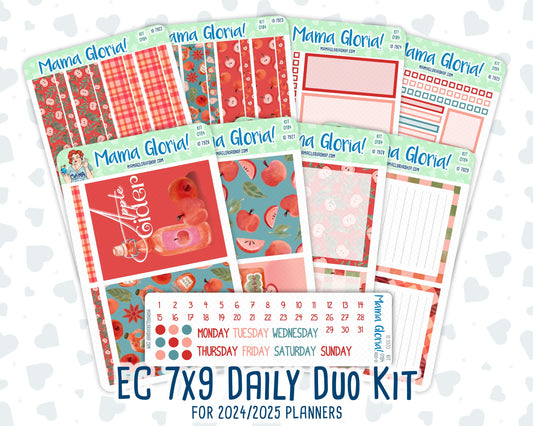 Kit 0184 - 7x9 Daily Duo - Apple Cider - September- Autumn - Planner