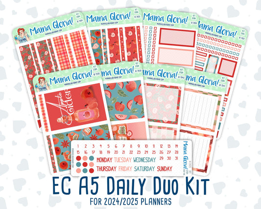 Kit 0184 - A5 Daily Duo - Apple Cider - September - Autumn- Planner