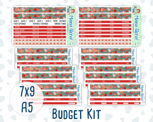 Kit 0184- Budget - Apple Cider - For 7x9 & A5 Planners - Notebooks