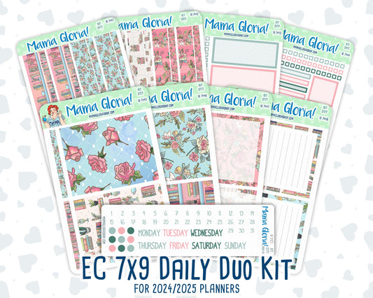 Kit 0177 - 7x9 Daily Duo - Books&Roses - Planner