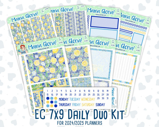 Kit 0187 - 7x9 Daily Duo - Lemon&Mosaic - Planner