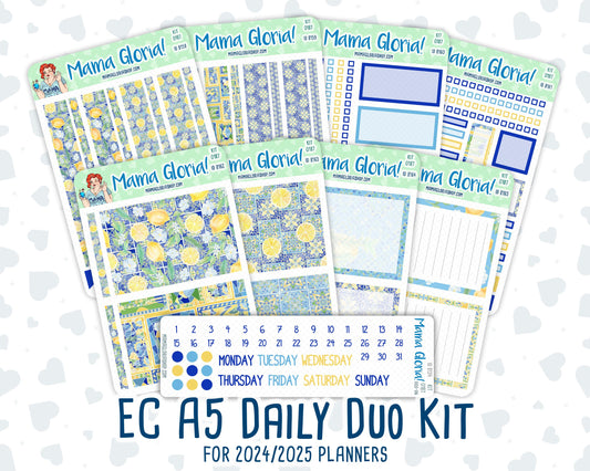 Kit 0187 - A5 Daily Duo - Lemon&Mosaic - Planner