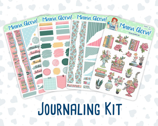 Kit 0177 - Books&Roses - Journaling Kit - For Planner - Notebook - Journal