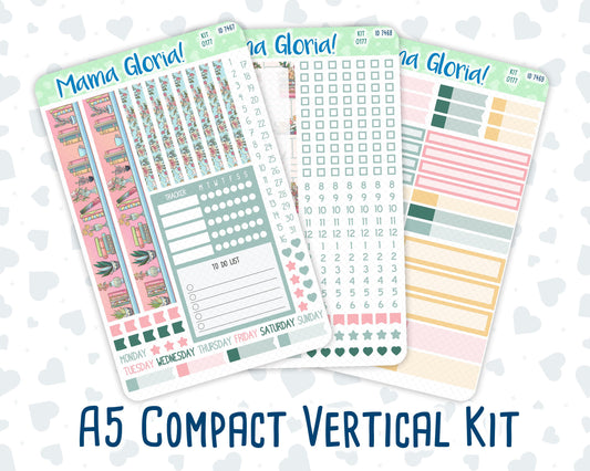 Kit 0177 - A5 Compact Vertical - Books&Roses - Weekly