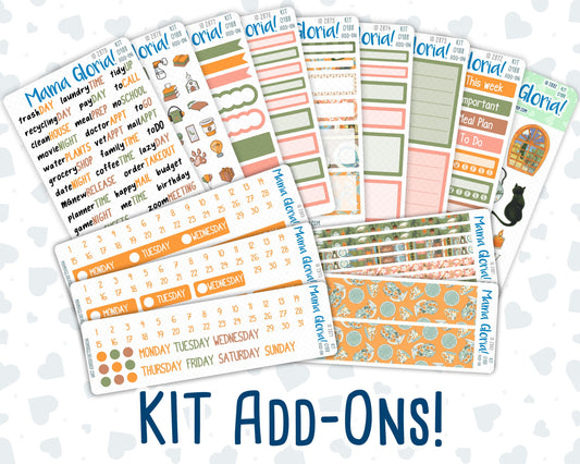 Kit 0188 Add Ons - Cozy Nights - Planner Stickers - October - Kit 2024