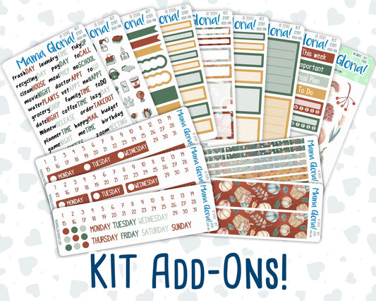 Kit 0191 Add Ons - Autumn Harvest - Planner Stickers - October - Kit 2024