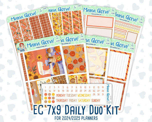 Kit 0189 - 7x9 Daily Duo - Fall Backing- October - Planner