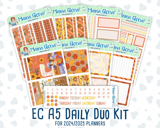 Kit 0189 - A5 Daily Duo - Fall Backing - October - Planner