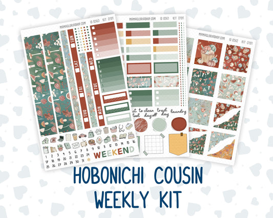 Kit 0191 Hobonichi Cousin – Weekly Kit – 1.3” Wide Columns - Autumn Harvest - Fall