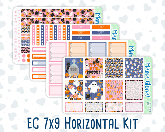 Kit 0190 - 7x9 - Halloween Spooktacular - Weekly Kit For EC Horizontal Planners - Fall- Autumn