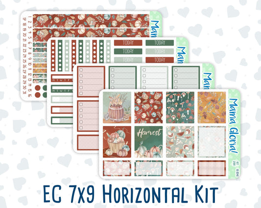 Kit 0191 - 7x9 - Autumn Harvest - Weekly Kit For EC Horizontal Planners - Fall- Autumn