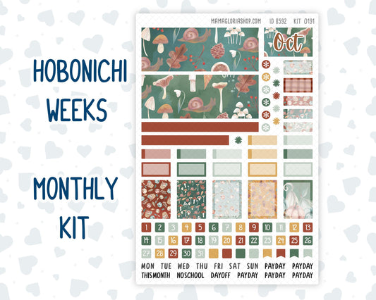 Kit 0191 Hobonichi Weeks – Monthly – Autumn Harvest - October - Fall