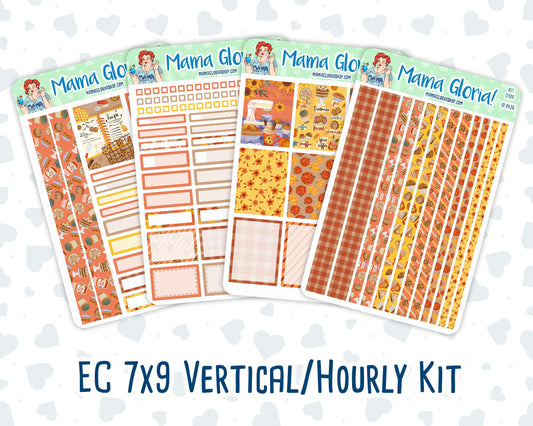 Kit 0189 - 7x9 - Fall Backing - October - Autumn - Fall - Weekly Kit For Planners