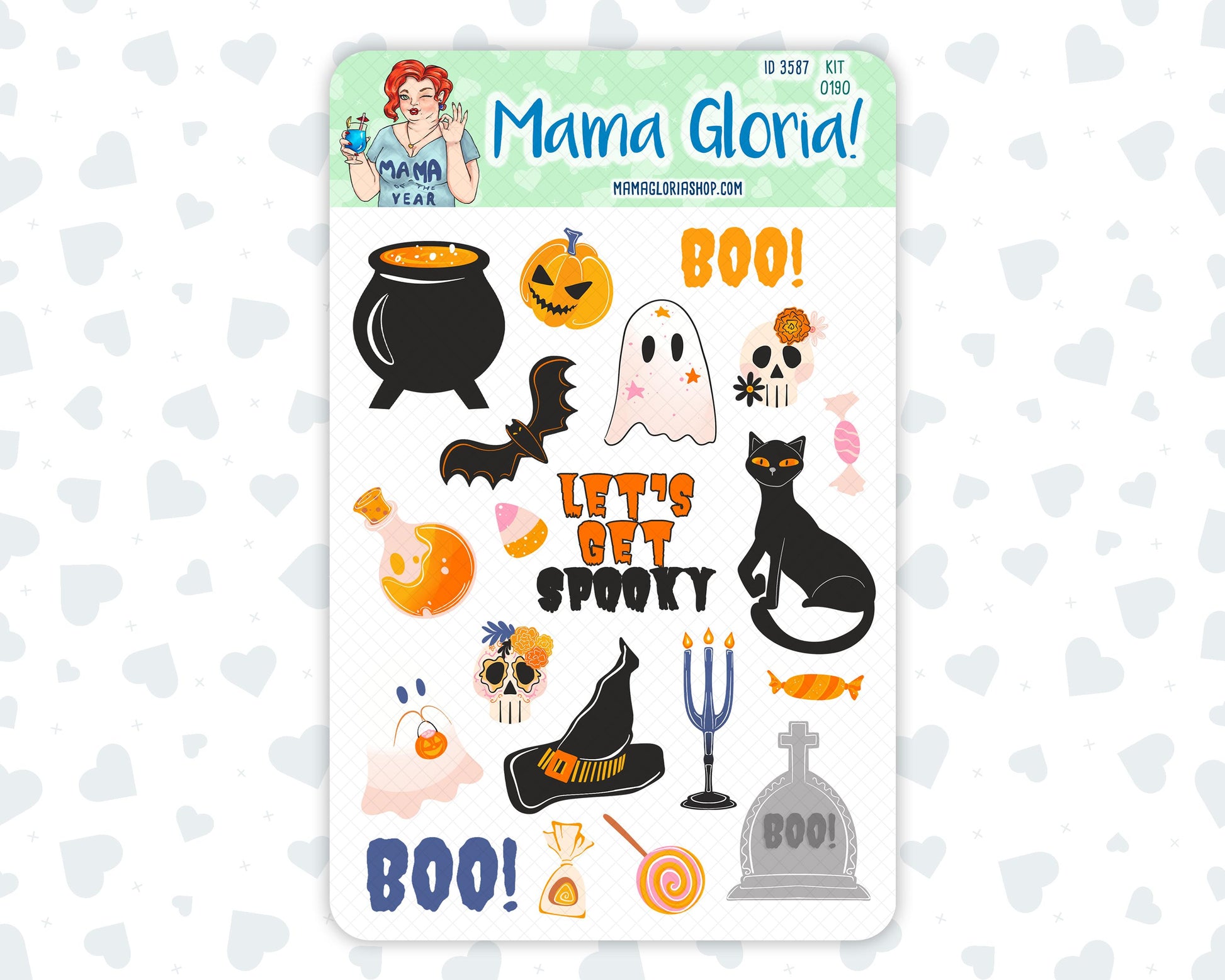 Kit 0190 - Clipart - Halloween Spooktacular - October - Autumn - For Planners - Journals