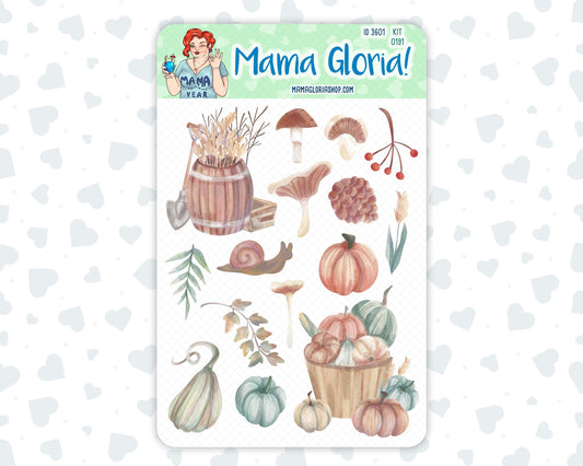 Kit 0191 - Clipart - Autumn Harvest - October - For Planners - Journals