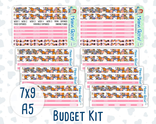 Kit 0190- Budget - Halloween Spooktacular - For 7x9 & A5 Planners - Notebooks