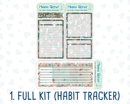 Kit 0191 - 7x9 - Autumn Harvest - October- Fall- Notes Pages - Dashboard Kit - Productivity Page