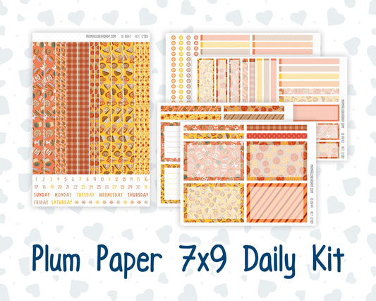 Kit 0189 7x9 Plum Paper Daily - Fall Backing - October - Fall - Autumn