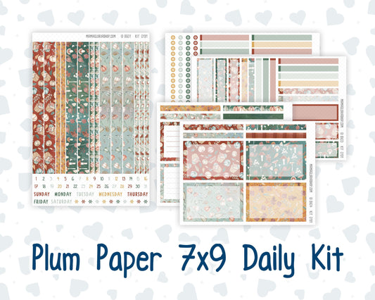 Kit 0191 7x9 Plum Paper Daily - Autumn Harvest - October - Fall - Planner