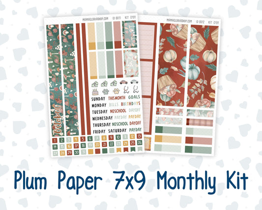 Kit 0191 Plum Paper 7x9 – Monthly - Autumn Harvest - October - Autumn