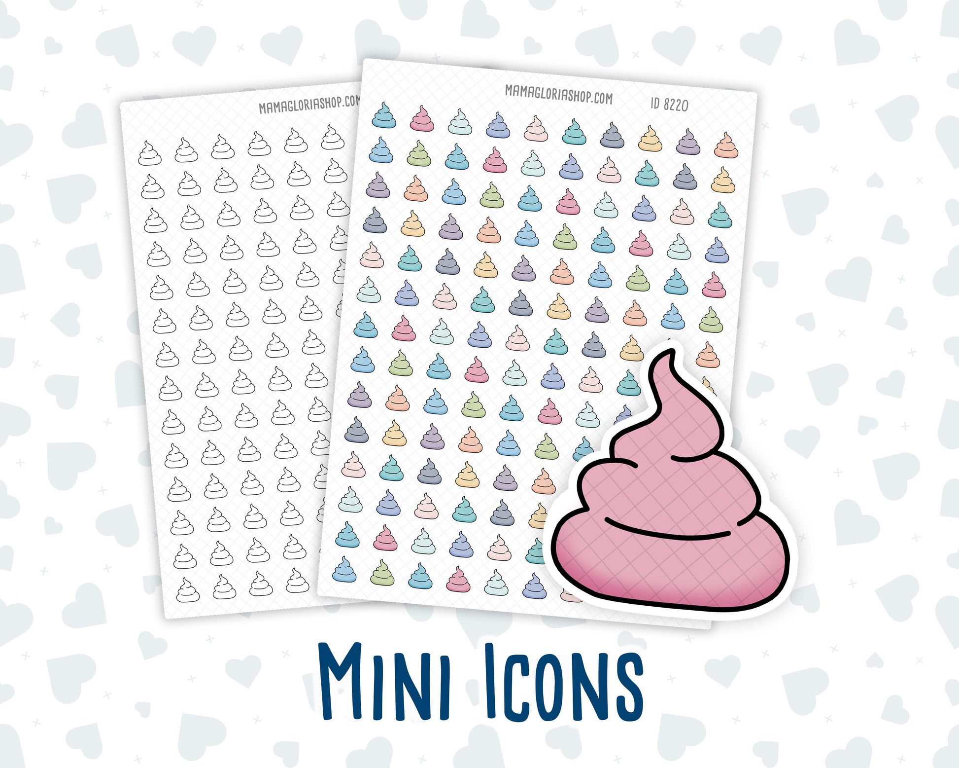 Poop - Doodle Icon Sticker – mamagloriashop