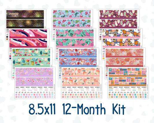 EC 8.5x11 - 12-Month Kit - For Erin Condren Planners